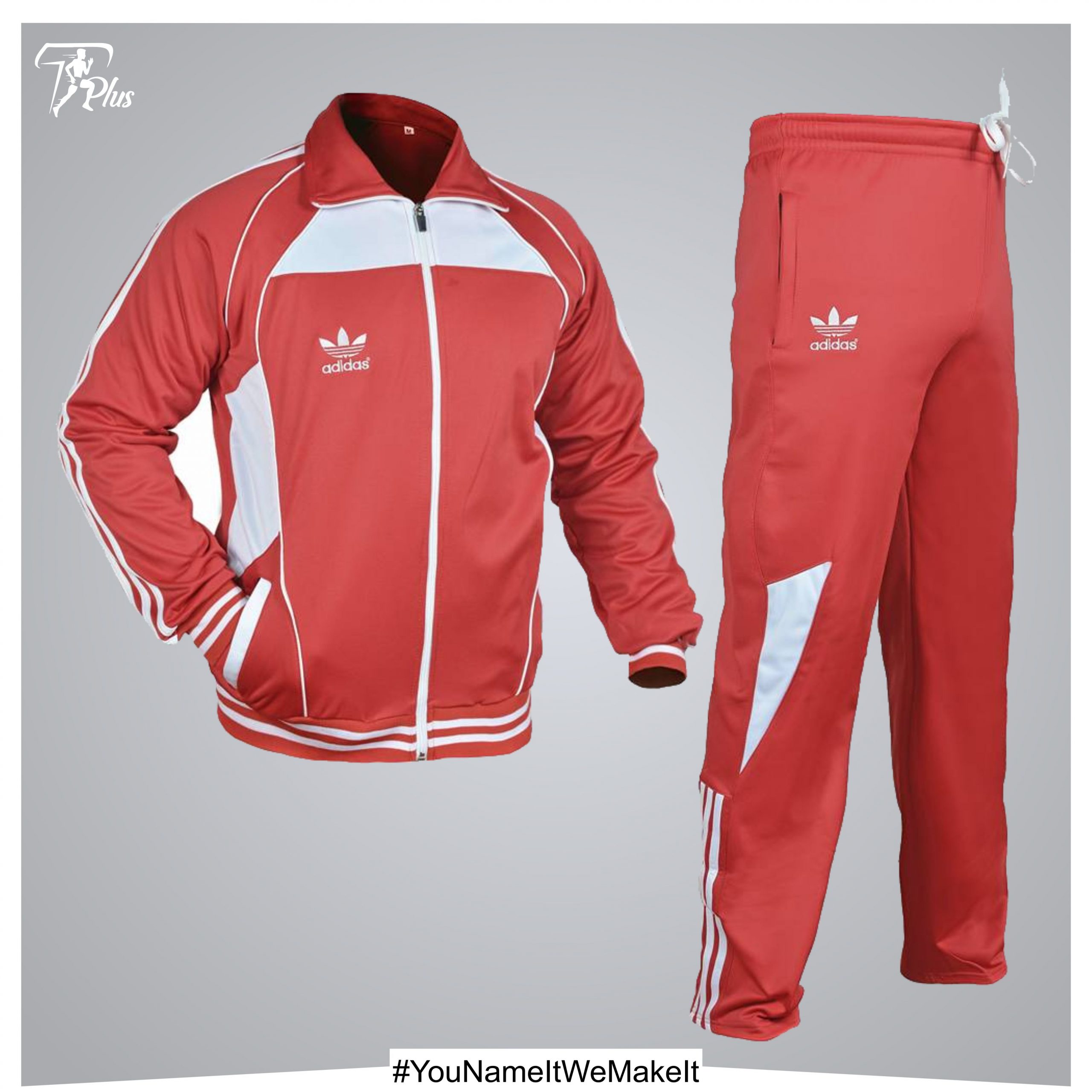 Adidas Dri-Fit Tracksuit – Red – TPlus