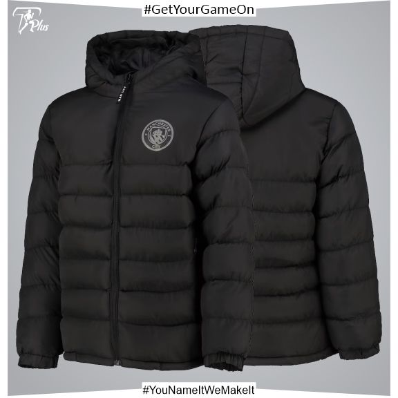 Manchester City Down Touch Quilted Jacket - Black