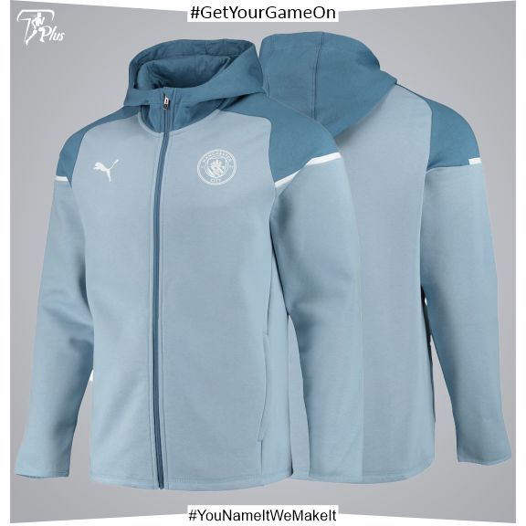 Manchester City Puma Casuals Hoody Jacket - Blue